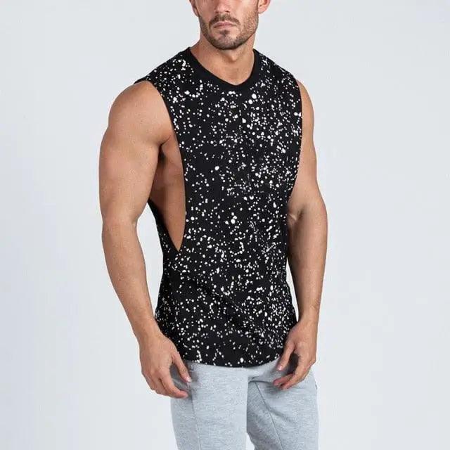 New Sport Plain Shirts For Men Bodybuilding Singlet Gyms Shirts Sleeveless Shirt Blank Fitness Clothing Sportwear Muscle Vest Men's Fitness T-Shirt Round Neck Sleeveless Vest Stretch Solid Color Fitness Sports Shirts